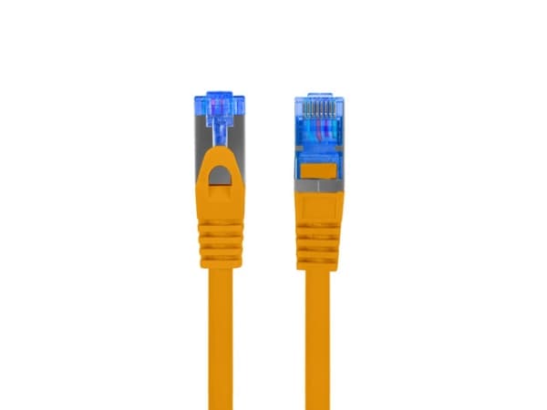 Lanberg - Koblingskabel - RJ-45 (hann) til RJ-45 (hann) - 5 m - 6 mm - S/FTP - CAT 6a - formstøpt, flertrådet, uten hindringer - RAL 1028, oransje