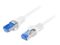 Pikkukuva 2 / 5: Lanberg - Liitäntäkaapeli - RJ-45 (uros) RJ-45 (uros) - 5 m - 0,98 cm - S/FTP - CAT 6a - säikeistetty - valkoinen, RAL 9010
