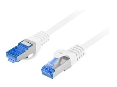 Lanberg - Liitäntäkaapeli - RJ-45 (uros) RJ-45 (uros) - 5 m - 0,98 cm - S/FTP - CAT 6a - säikeistetty - valkoinen, RAL 9010