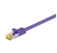 MicroConnect RJ45 patch cord S/FTP (PiMF), w. CAT 7 raw cable 25m Purple 4x2xAWG 26, CU