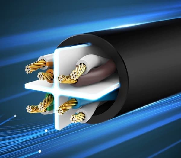 UGREEN Ethernet RJ45 lattakaapeli, Cat.6, UTP, 0.5m (musta)