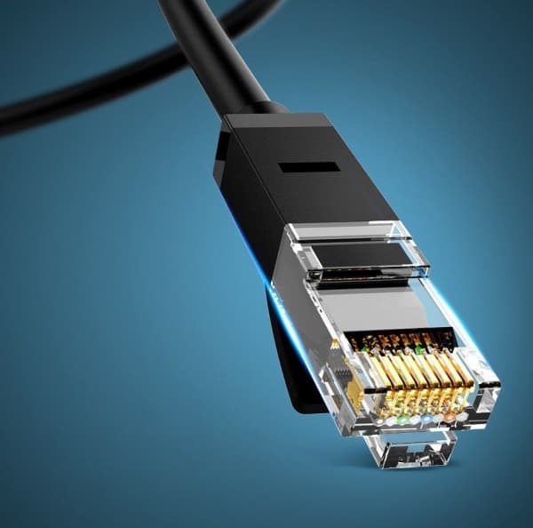 UGREEN Ethernet RJ45 lattakaapeli, Cat.6, UTP, 0.5m (musta)