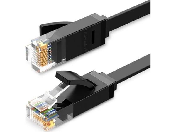 UGREEN Ethernet RJ45 lattakaapeli, Cat.6, UTP, 0.5m (musta)