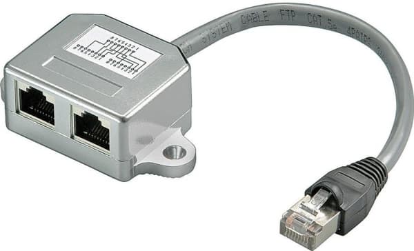 Goobay 68908, 0,15 m, Cat5, RJ-45, 2 x RJ-45, Sølv