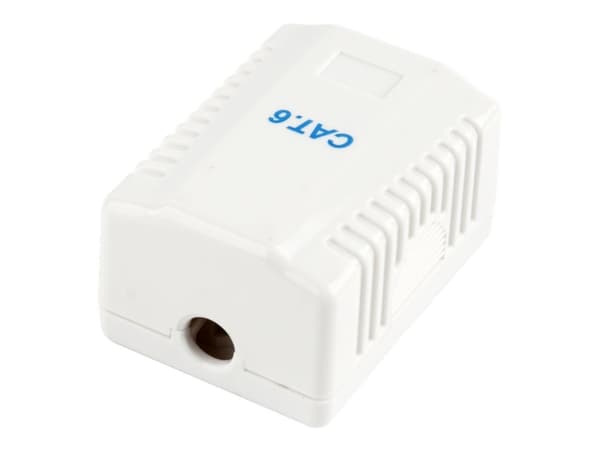 Cablexpert NCAC-1F6-01 - Pinta-asennettava rasia verkkoyhteyksiin - CAT 6 - FTP - RJ-45 - valkoinen - valkoinen