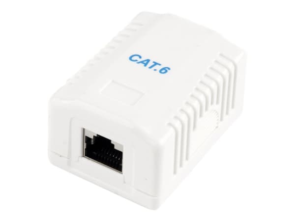 Cablexpert NCAC-1F6-01 - Pinta-asennettava rasia verkkoyhteyksiin - CAT 6 - FTP - RJ-45 - valkoinen - valkoinen