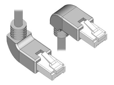 Delock - Koblingskabel - RJ-45 (hann) oppvinklet til RJ-45 (hann) vinklet nedover - 50 cm - S/FTP - CAT 6 - med støvel, halogenfri - grå