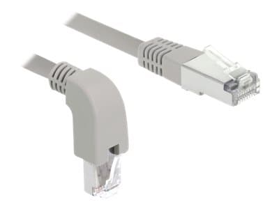 Delock - Patch-kaapeli - RJ-45 (uros) kulmassa alaspäin RJ-45:een (uros) kulma alaspäin - 50 cm - 0,56 cm - SF/UTP - CAT 5e - halogeeniton, muotoiltu