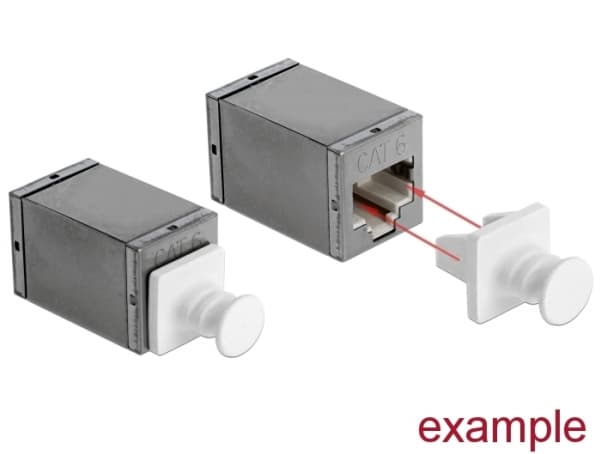 DeLOCK 86507, RJ-45, Valkoinen, Pöytätietokone/Työasema, 18 mm, 21 mm, 14 mm