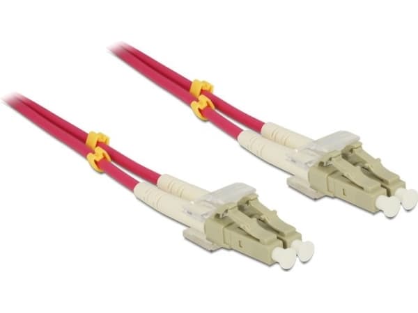 Delock - Nätverkskabel - LC multiläge (hane) till LC multiläge (hane) - 3 m - fiberoptisk - 50/125 mikron - OM4 - halogenfri - violett