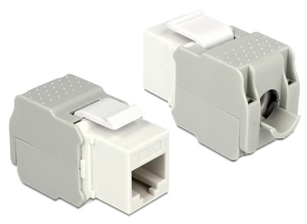 Delock Keystone module - Modulinnlegg - CAT 6 - UTP - RJ-45 - hvit