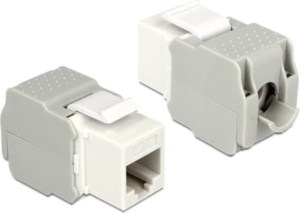Delock Keystone module - Modulinnlegg - CAT 6 - UTP - RJ-45 - hvit