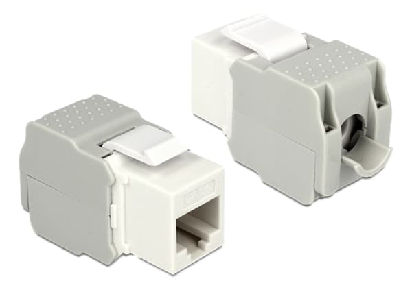Delock Keystone module - Modulinnlegg - CAT 6 - UTP - RJ-45 - hvit