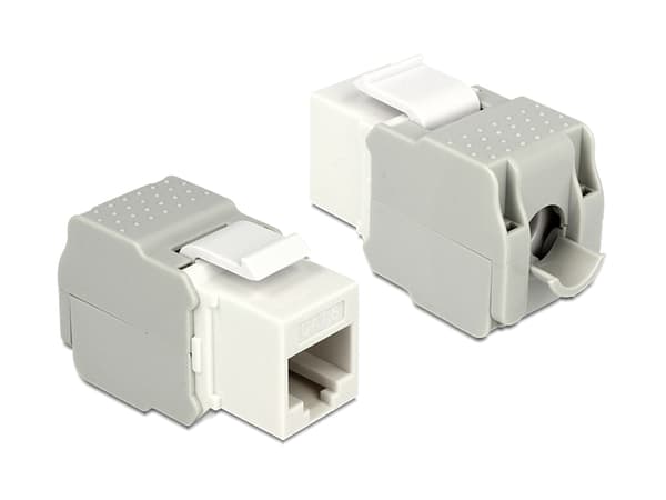Delock Keystone module - Modulinnlegg - CAT 6 - UTP - RJ-45 - hvit