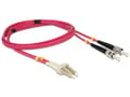 Miniatyrbilde 3 av 3: Delock - Nettverkskabel - ST multimodus (hann) til LC multimodus (hann) - 1 m. - fiberoptikk - 50 / 125 my - OM4 - halogenfri - fiolett