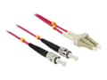 Miniatyrbilde 1 av 3: Delock - Nettverkskabel - ST multimodus (hann) til LC multimodus (hann) - 1 m. - fiberoptikk - 50 / 125 my - OM4 - halogenfri - fiolett