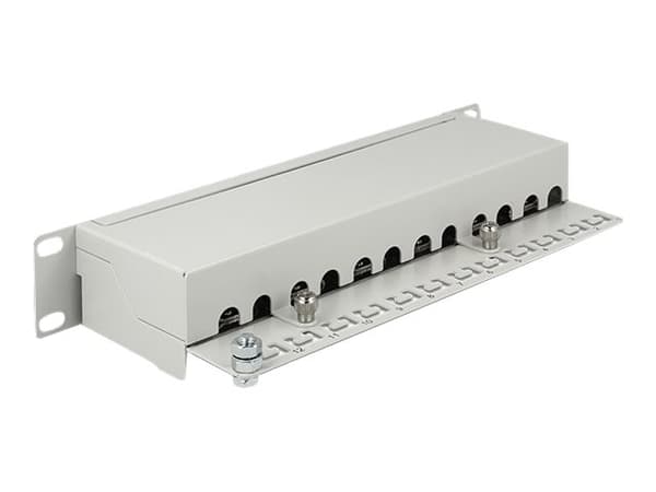 Delock - Koblingspanel - CAT 6 - RJ-45 X 12 - lysegrå - 1U - 10"