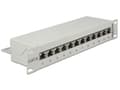 Miniatyrbilde 4 av 5: Delock - Koblingspanel - CAT 6 - RJ-45 X 12 - lysegrå - 1U - 10"