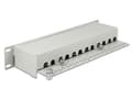 Miniatyrbilde 5 av 5: Delock - Koblingspanel - CAT 6 - RJ-45 X 12 - lysegrå - 1U - 10"