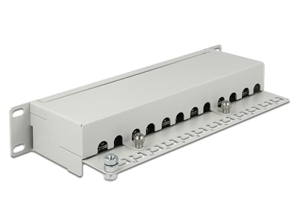 Delock - Koblingspanel - CAT 6 - RJ-45 X 12 - lysegrå - 1U - 10"