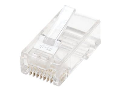 Intellinet RJ45 Modular Plugs, Cat5e, UTP, 2-prong, for stranded wire, 15 µ gold plated contacts, 100 pack - Nätverkskontakt - RJ-45 (hane) - UTP - C