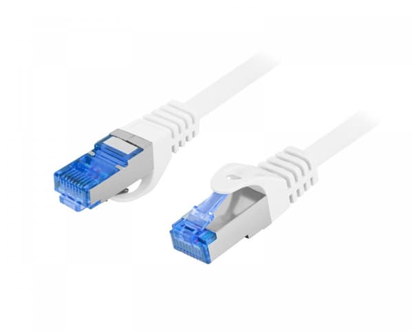10 Meter Cat6A FTP LSZH CCA Nätverkskabel Vit + Fluke Passed