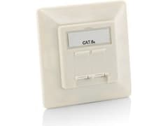 Equip 125772, RJ-45, 6a, Valkoinen, 80 mm, 38,2 mm, 80 mm