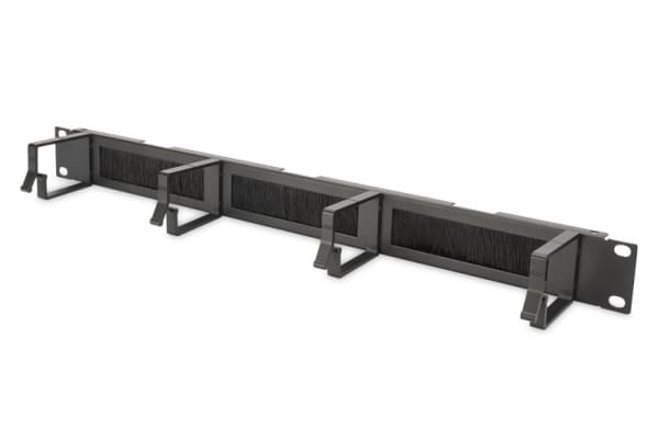 DIGITUS Professional DN-97663 - Kabelstyringspanel med ringer - rackmonterbar - RAL 9005, svart - 1U - 19"