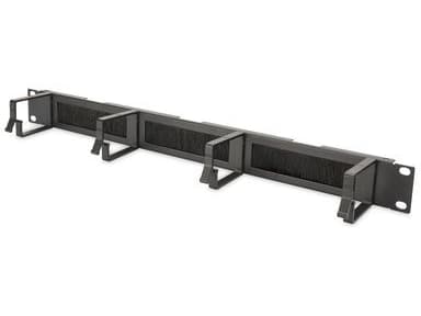 DIGITUS Professional DN-97663 - Kabelstyringspanel med ringer - rackmonterbar - RAL 9005, svart - 1U - 19"