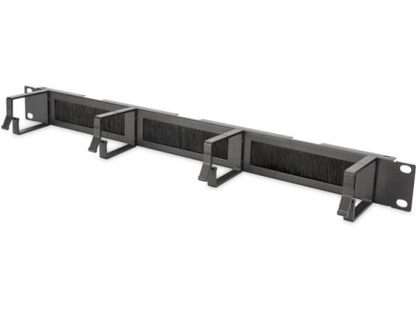DIGITUS Professional DN-97663 - Kabelstyringspanel med ringer - rackmonterbar - RAL 9005, svart - 1U - 19"