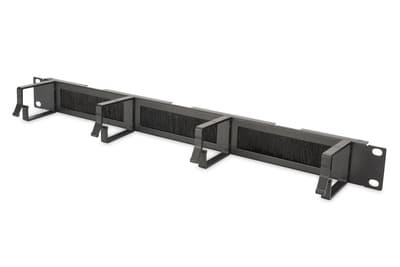 DIGITUS Professional DN-97663 - Kabelstyringspanel med ringer - rackmonterbar - RAL 9005, svart - 1U - 19"