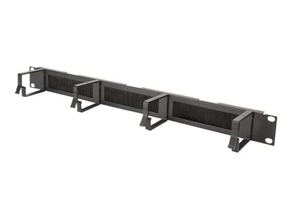 DIGITUS Professional DN-97663 - Kabelstyringspanel med ringer - rackmonterbar - RAL 9005, svart - 1U - 19"