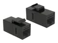 Miniatyrbild 1 av 2: Delock Keystone Module RJ45 jack > RJ45 jack Cat.6 UTP - Modulär insättning - CAT 6 - UTP - RJ-45 - svart (paket om 25)