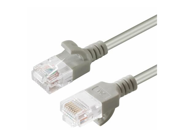 MicroConnect - Nettverkskabel - RJ-45 (hann) til RJ-45 (hann) - 3 m - 3.6 mm - UTP - CAT 6a - uten hindringer, flertrådet, halogenfri - grå