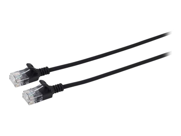 MicroConnect - Nettverkskabel - RJ-45 (hann) til RJ-45 (hann) - 50 cm - 3.6 mm - UTP - CAT 6a - uten hindringer, flertrådet, halogenfri - svart
