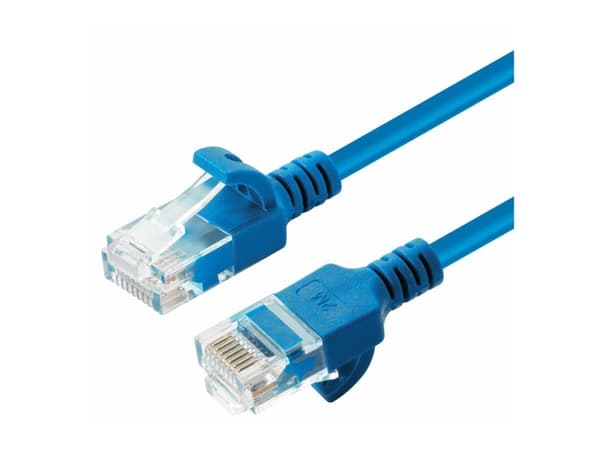 MicroConnect - Nettverkskabel - RJ-45 (hann) til RJ-45 (hann) - 10 m - 3.6 mm - UTP - CAT 6a - uten hindringer, flertrådet, halogenfri - blå