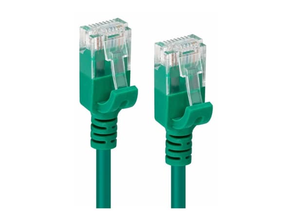 MicroConnect - Nettverkskabel - RJ-45 (hann) til RJ-45 (hann) - 25 cm - 3.6 mm - UTP - CAT 6a - uten hindringer, flertrådet, halogenfri - grønn