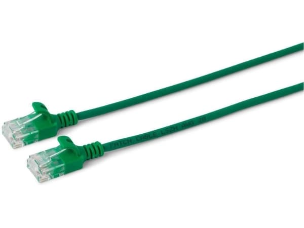 MicroConnect - Nettverkskabel - RJ-45 (hann) til RJ-45 (hann) - 25 cm - 3.6 mm - UTP - CAT 6a - uten hindringer, flertrådet, halogenfri - grønn