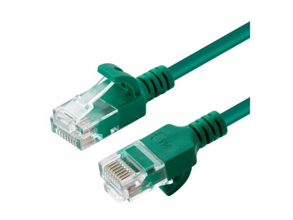 MicroConnect - Nettverkskabel - RJ-45 (hann) til RJ-45 (hann) - 25 cm - 3.6 mm - UTP - CAT 6a - uten hindringer, flertrådet, halogenfri - grønn