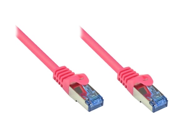 RNS® Patchkabel mit Rastnasenschutz, Cat. 6A, S/FTP, PIMF, halogenfrei, 500MHz, magenta, 3m, Good Connections (8060-H030M)
