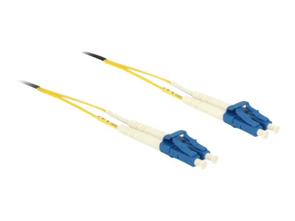 Delock - Nettverkskabel - LC-enkeltmodus (hann) til LC-enkeltmodus (hann) - 0.5 m - 1.8 mm - fiberoptisk - 9 / 125 micron - OS2 - gul