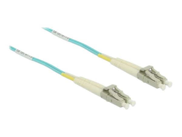 Delock - Nettverkskabel - LC multimodus (hann) til LC multimodus (hann) - 2 m. - 1,8 mm - fiberoptisk - 50 / 125 my - OM3 - akvamarin