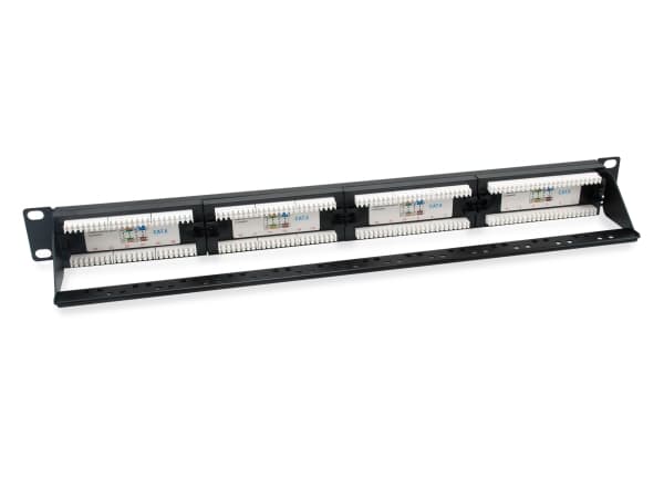 Equip 135426, Cat6, 22/26, Musta, ABS-synteettinen, Terästä, Telinekiinnitys, 1U