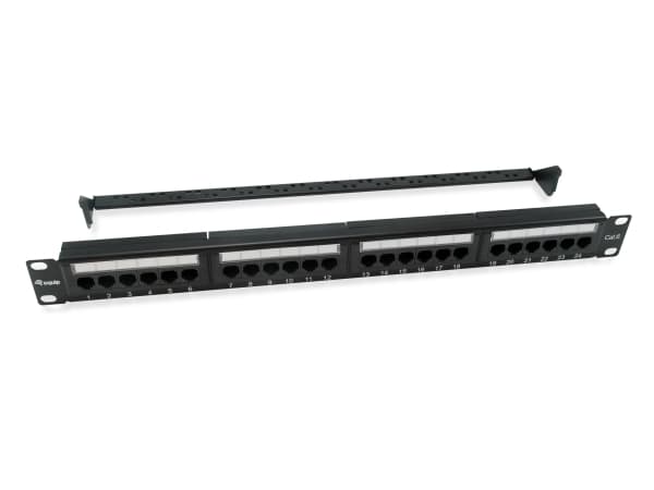 Equip 135426, Cat6, 22/26, Sort, ABS syntetisk, Stål, Rackmontering, 1U Sort