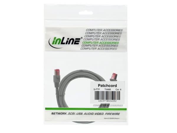 InLine 76405, 5 m, Cat6, S/FTP (S-STP), RJ-45, RJ-45, Grå