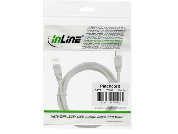 InLine 0,25m S-FTP Kat. 5e, 0,25m, Cat5e, SF/UTP (S-FTP), RJ-45, RJ-45