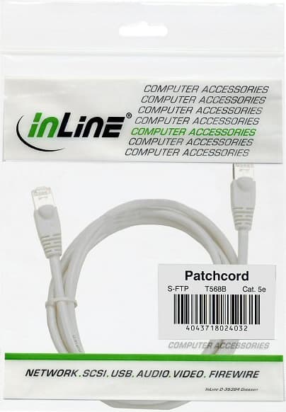 InLine 10m S-FTP Cat5e, 10 m, Cat5e, SF/UTP (S-FTP), RJ-45, RJ-45, RJ-45