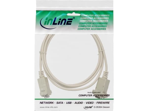 InLine 12222X, Beige, 2 m, Hona kontakt, Hona kontakt