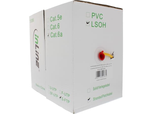 InLine Cat6A, 100m, 100 m, Cat6a, S/FTP (S-STP)