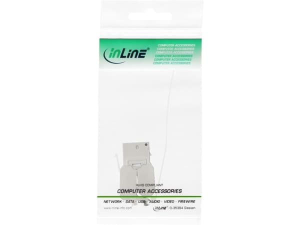 InLine 76202C, Vit, RJ-45, 10GBase-T, Cat6a, 500 MHz, 1 styck